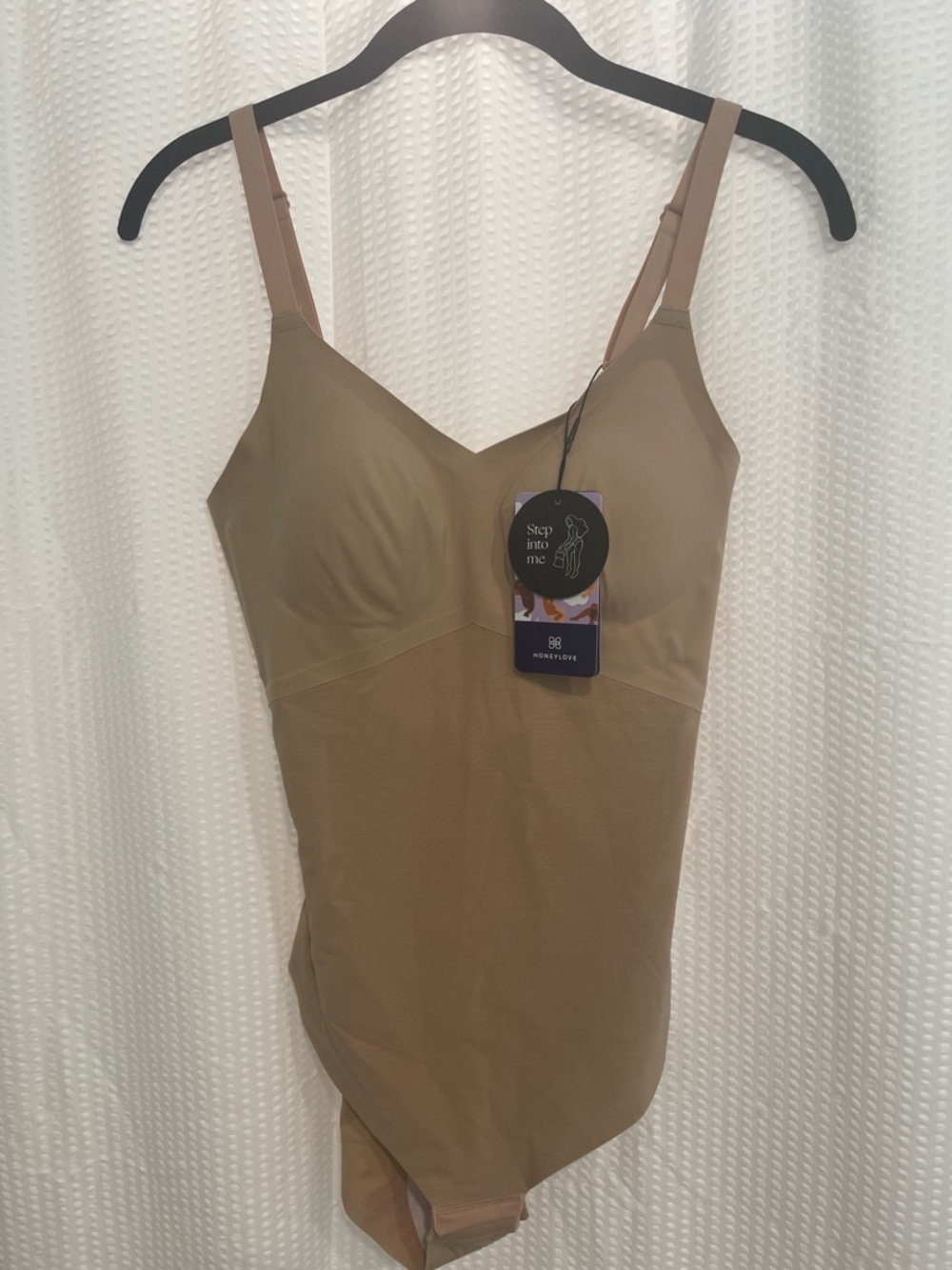 Honeylove Tan Shapewear Bodysuit with Adjustable Straps